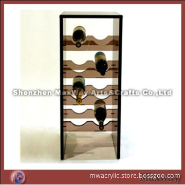 Brown High Grade Acrylic/Perspex Red Wine Display/Holder Shelf